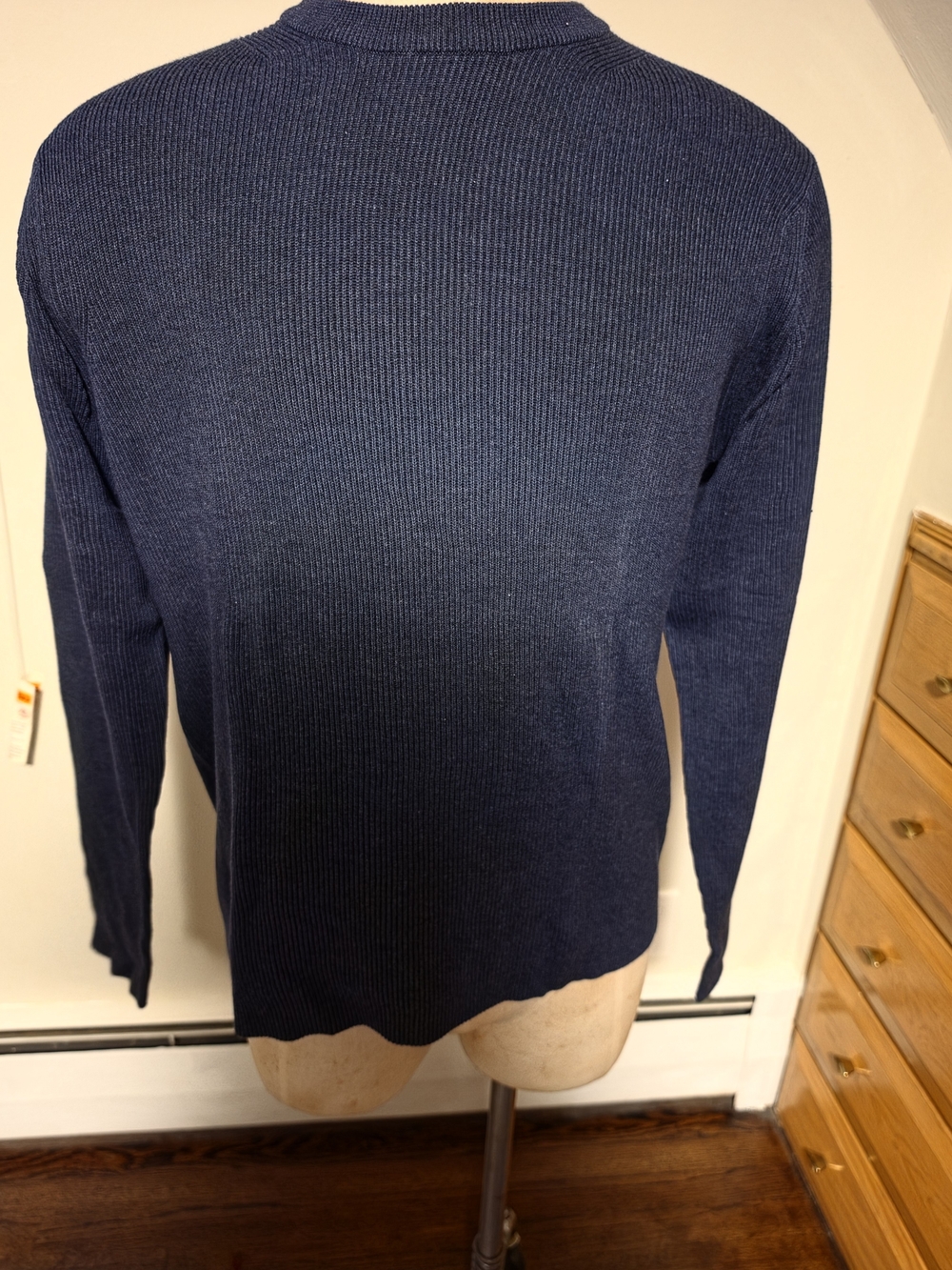 GAP Men's Dark Blue Crewneck Ribbed Sweater